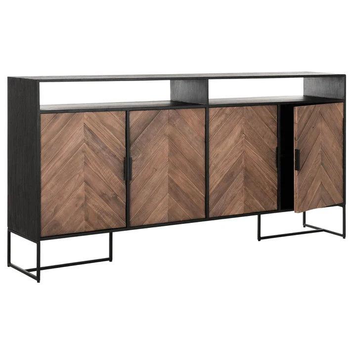 Dressoir Criss Cross No.2 van DTP Home, detail van het visgraatpatroon