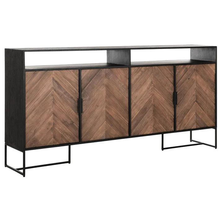 Dressoir Criss Cross No.2 van DTP Home, zijaanzicht met zicht op de diepte
