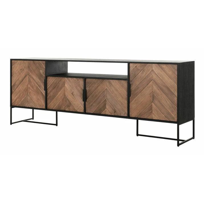 Dressoir Criss Cross No.3 van DTP Home, detail van het visgraatpatroon