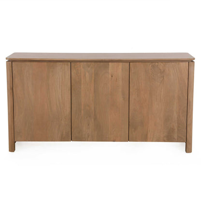Dressoir Dallas van Starfurn in naturel mangohout, 165 cm breed en 85 cm hoog