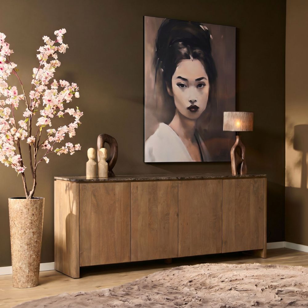 Dressoir Dallas 210cm van Starfurn in warm naturel mangohout