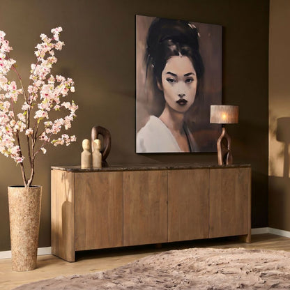 Dressoir Dallas 210cm van Starfurn in warm naturel mangohout