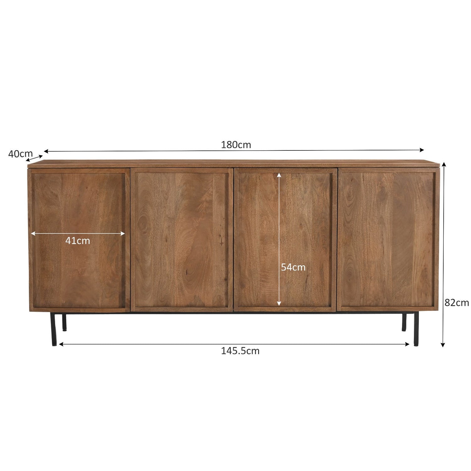 Dressoir Elan Pecan 180cm van massief mangohout