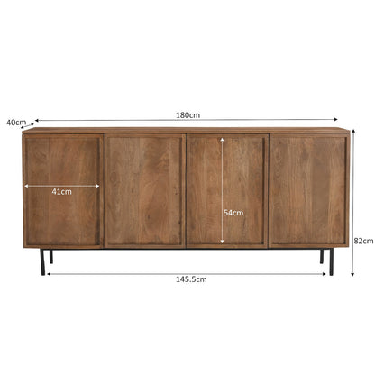 Dressoir Elan Pecan 180cm van massief mangohout