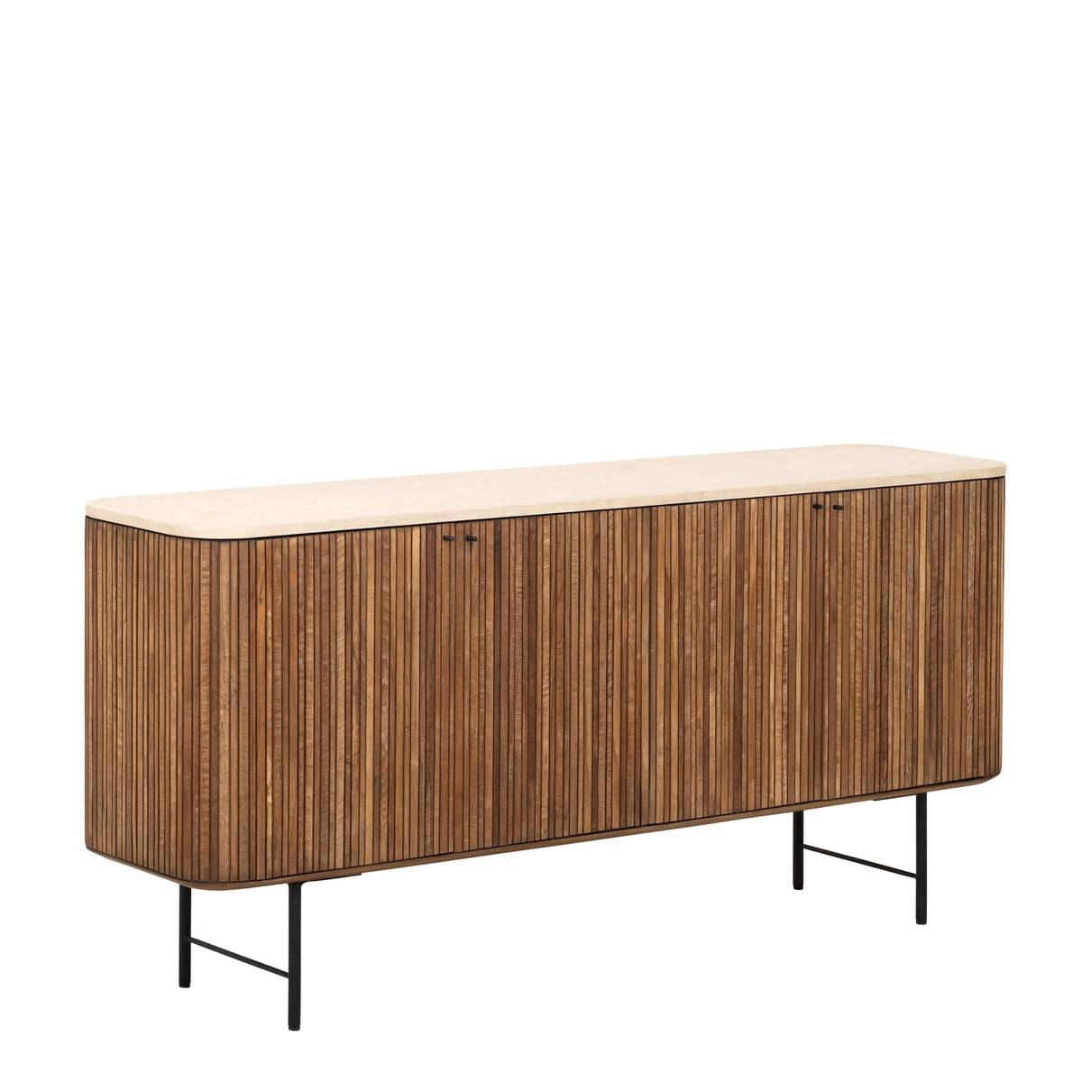 Dressoir Lagoon 4-deurs van DTP Home in teakhout met mortex blad