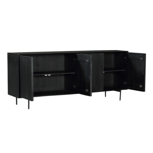 Bovenblad van mangohout van het Dressoir Madison 210cm van Starfurn in detail