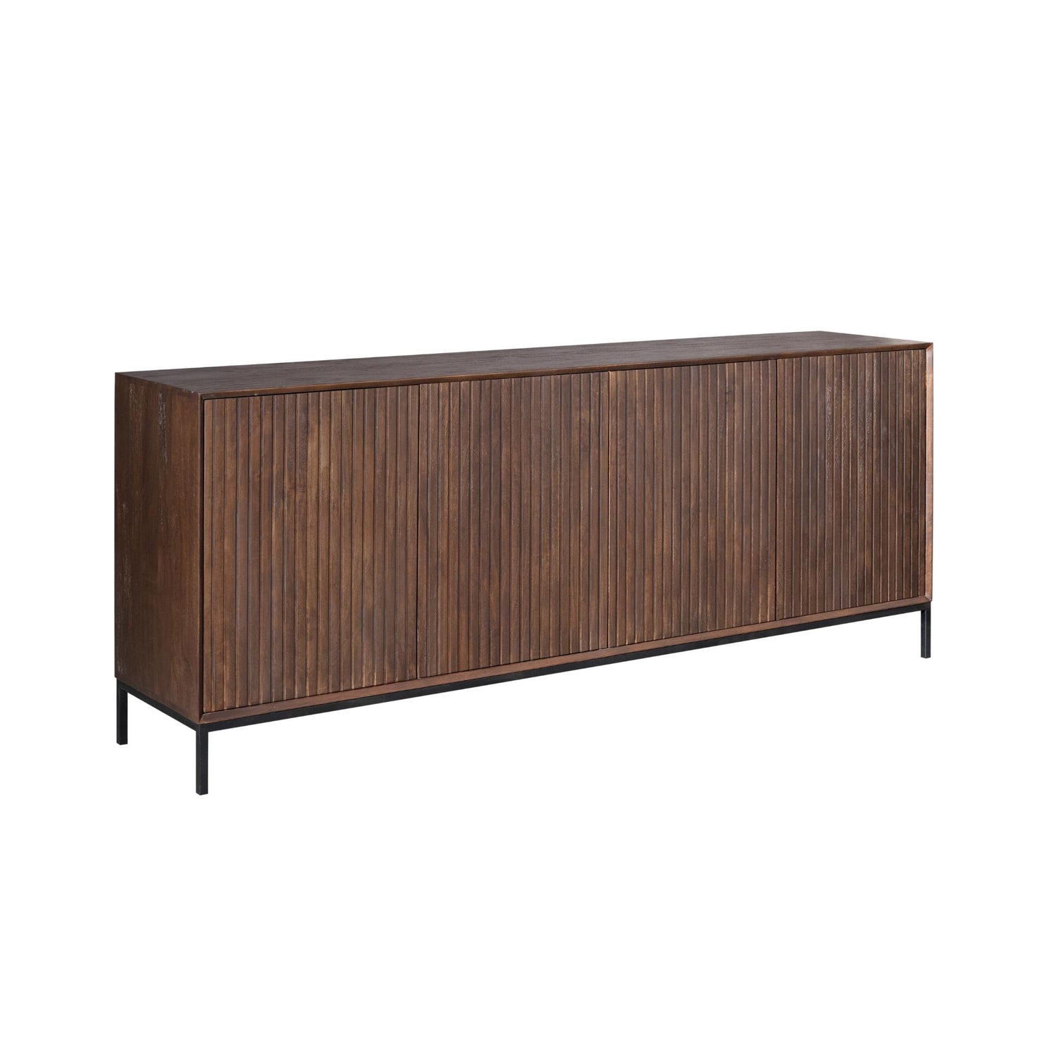 Bovenblad van het Madison dressoir met warme bruine finish