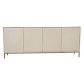 Detail van het bronskleurige metalen frame onder het Dressoir Madison van Starfurn