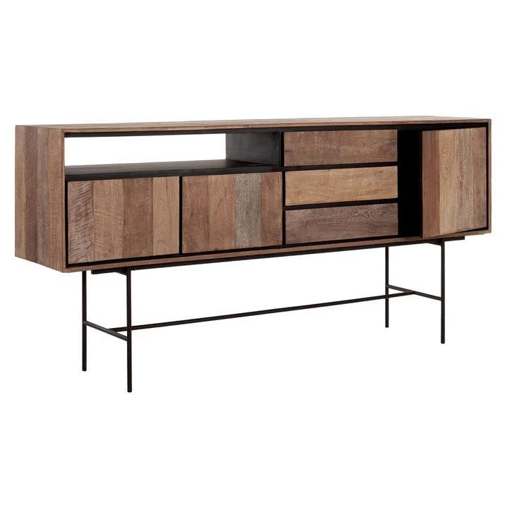 Metropole dressoir 200cm naturel teak zijaanzicht DTP Home
