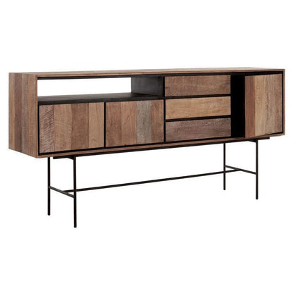 Metropole dressoir 200cm naturel teak zijaanzicht DTP Home