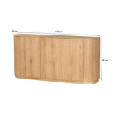 Afmetingen Dressoir Novero 170cm: L170cm x B45cm x H80cm