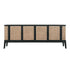 Dressoir Raffles zwart mindi hout 4 deuren 213cm MUST Living
