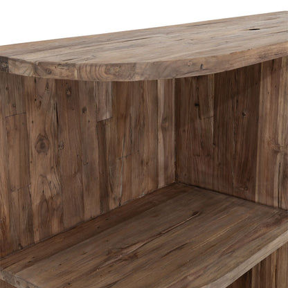 Dressoir Rush rustiek teakhout detail noesten en nerven