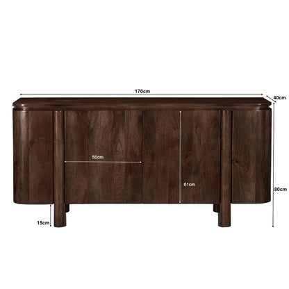 Afmetingen Dressoir Salano 170cm: L170cm x B40cm x H80cm