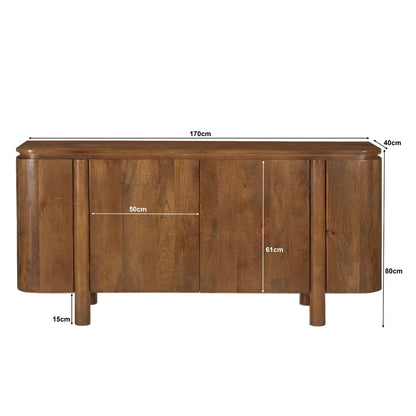 Afmetingen Dressoir Salano 170cm: L170cm x B40cm x H80cm