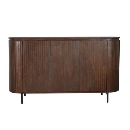 Solana dressoir 165 cm schuin van voren met zwart metalen onderstel
