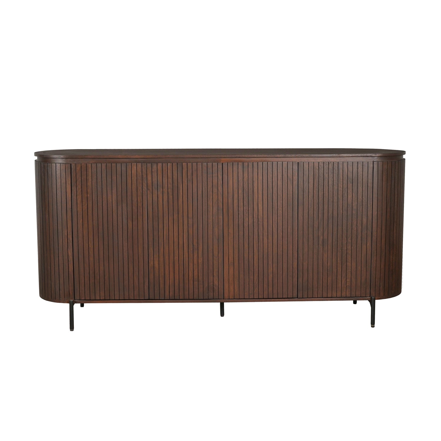 Solana dressoir 210 cm schuin van voren op een zwart metalen onderstel