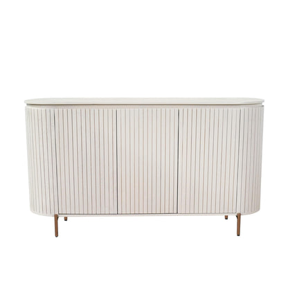 Solana dressoir met metalen onderstel en zandkleurige houten fronten
