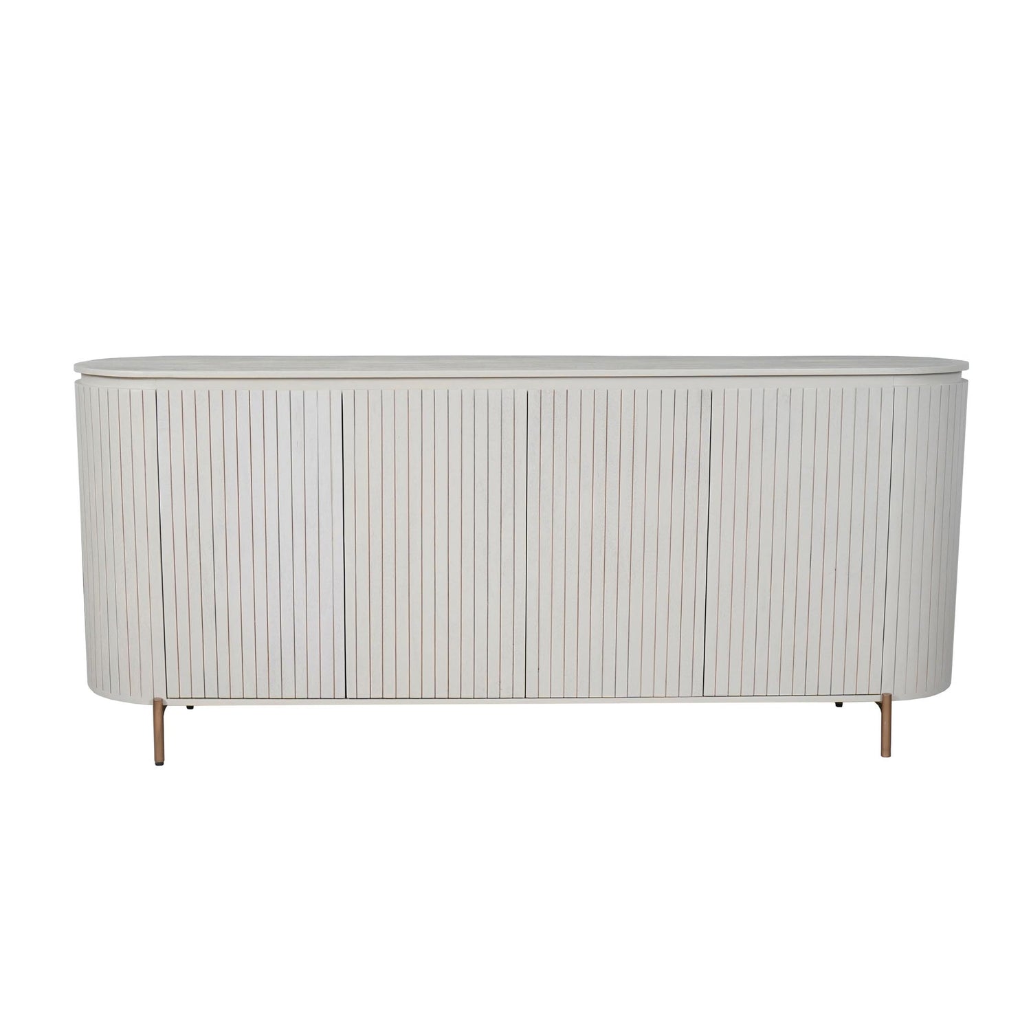 Groot dressoir Solana van Starfurn in zandkleurig mangohout van 210 cm breed