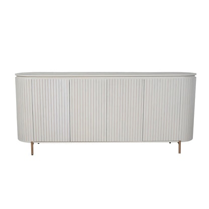Groot dressoir Solana van Starfurn in zandkleurig mangohout van 210 cm breed
