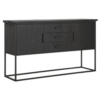 Timeless Black Beam dressoir zwart teakhout vooraanzicht