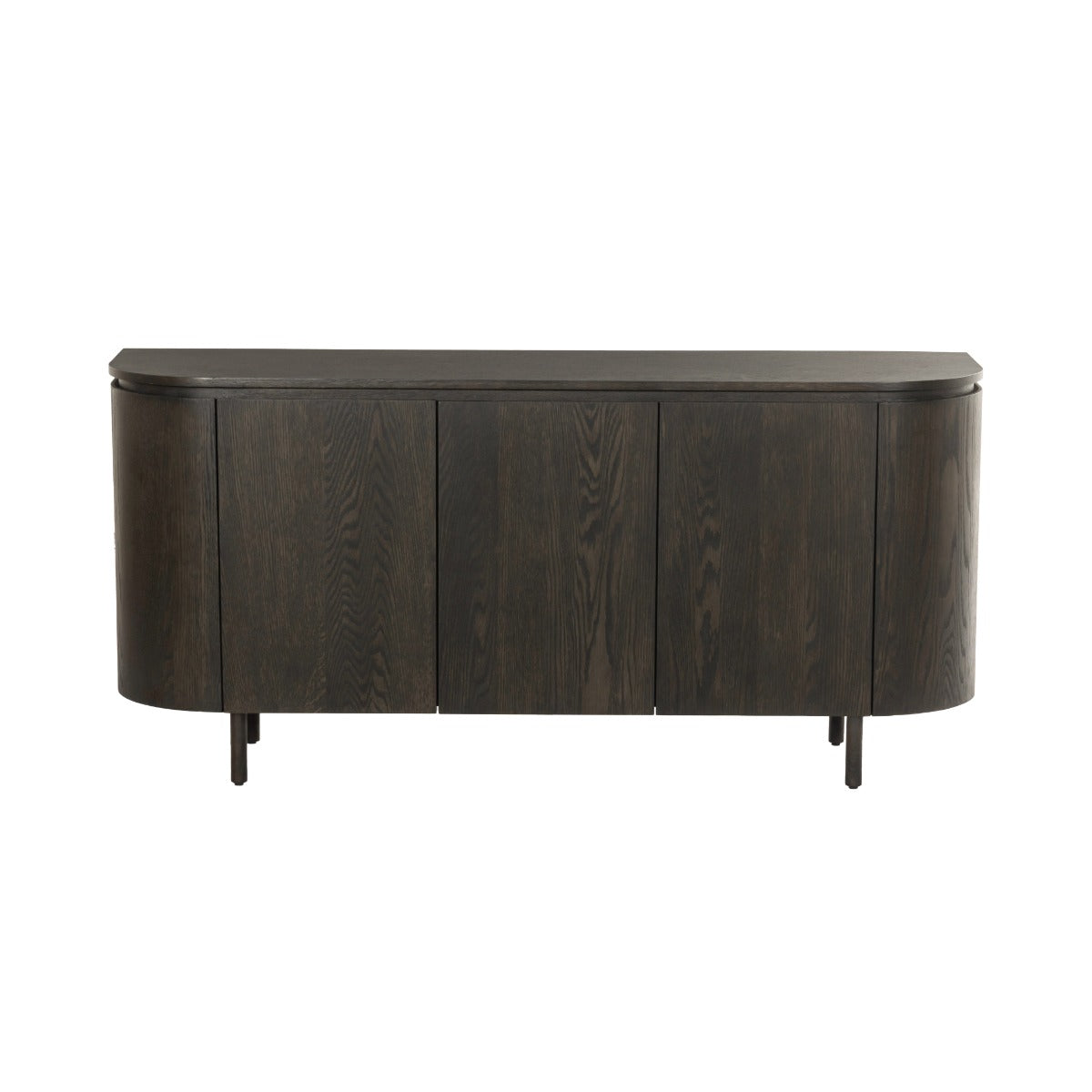 Dressoir Tobago van Livingfurn in espresso eiken, 170 cm breed met vier deuren