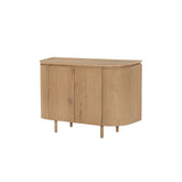 Dressoir Tobago van Livingfurn in naturel eiken, 115 cm breed met afgeronde zijkanten