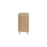 Zijaanzicht van het Tobago dressoir, 43 cm diep met volledig ronde zijkant