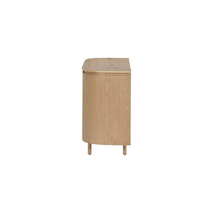 Zijaanzicht van het Tobago dressoir, 43 cm diep met volledig ronde zijkant