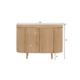 Maatschets van het Tobago dressoir met afmetingen 115 bij 43 bij 81 cm
