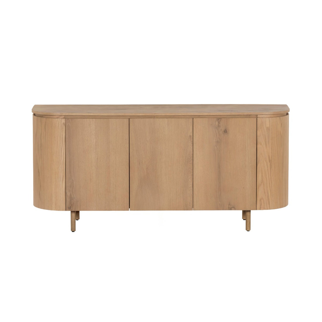Dressoir Tobago van Livingfurn in naturel eiken, 170 cm breed met vier deuren