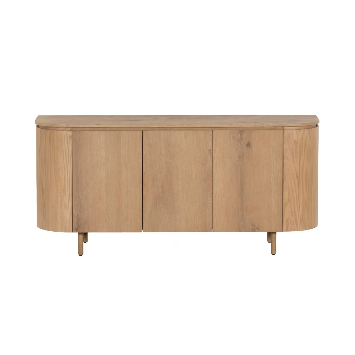 Dressoir Tobago van Livingfurn in naturel eiken, 170 cm breed met vier deuren