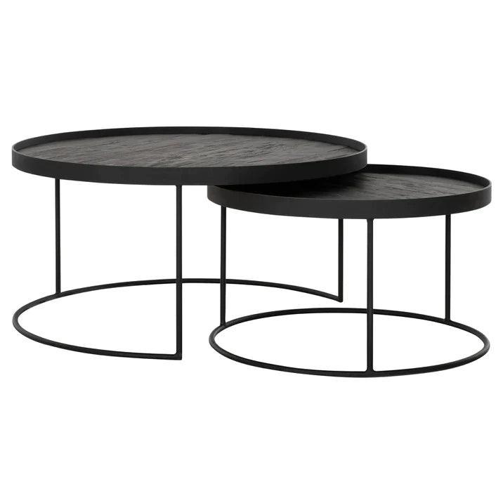 DTP Home Highlight Salontafel Mercurius Zwart set van 2 - Salontafel - DTP Home - livinglovely.nl