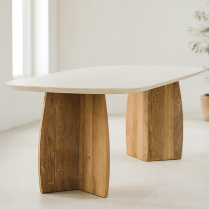 DTP Home Nova Eettafel Travertin 220cm - Eetkamertafel - DTP Home - livinglovely.nl