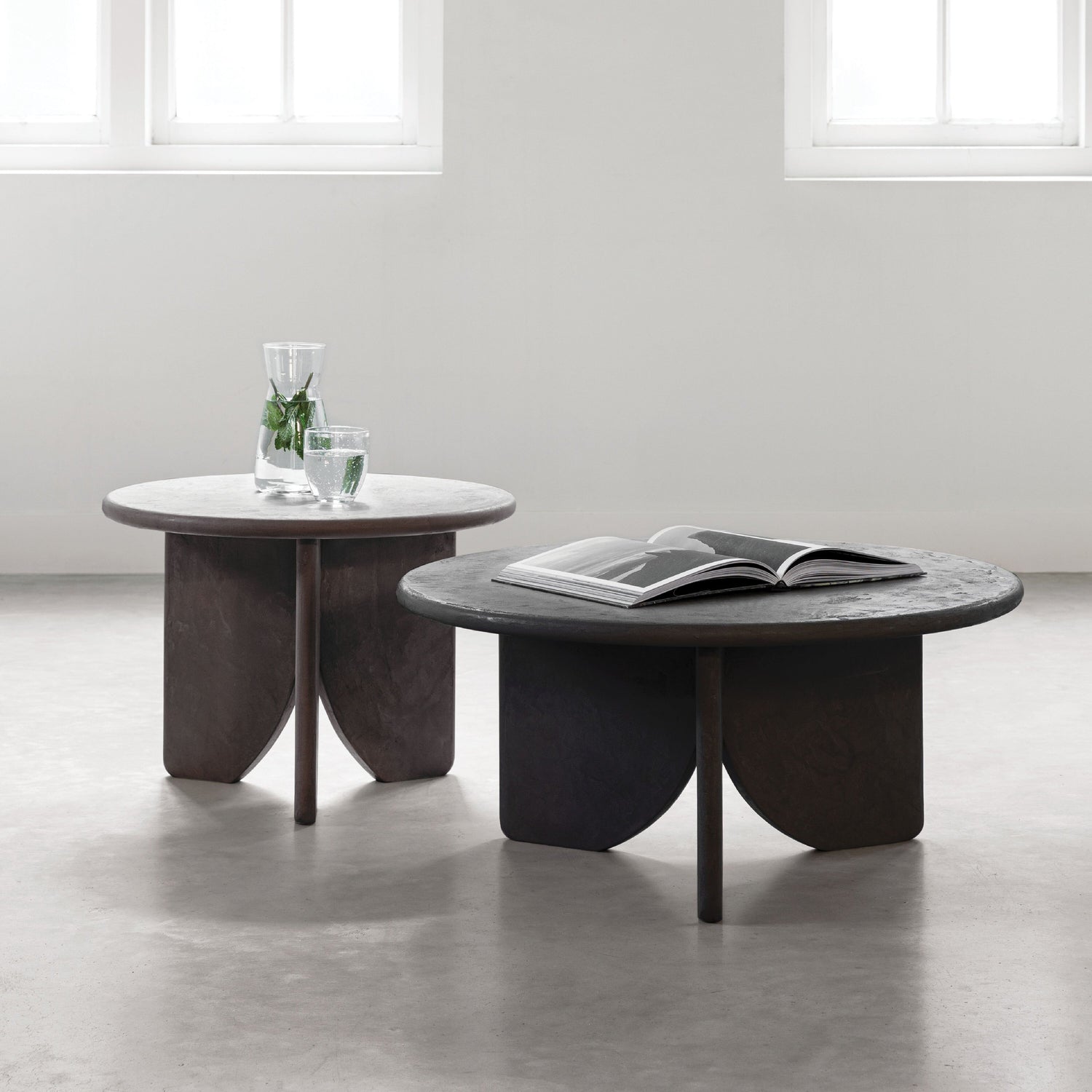 DTP Home Scala Salontafel Melo Earth Fudge / Pepper Set van 2 - Salontafel - DTP Home - livinglovely.nl