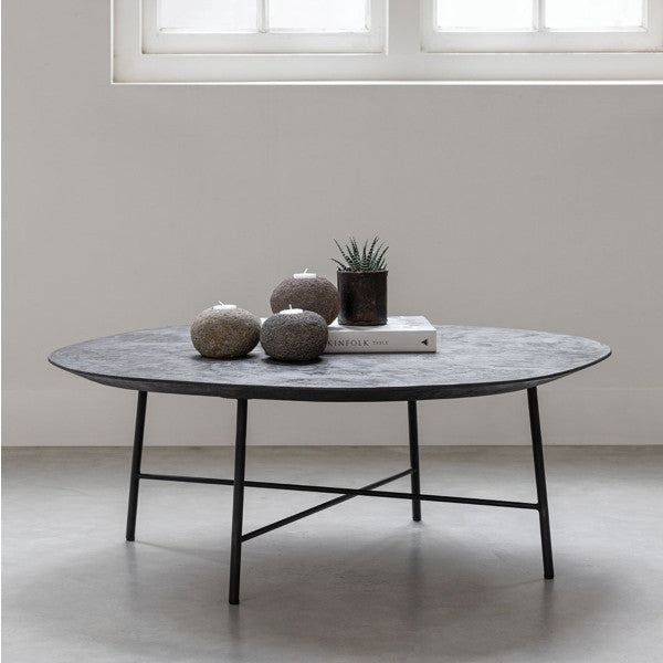 DTP Home Soho salontafel semi rond Mortex 35xØ90 cm - Salontafel - DTP Home - livinglovely.nl