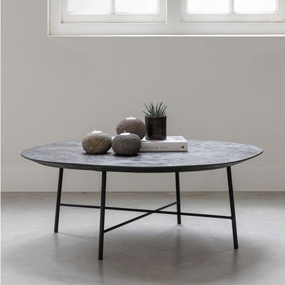 DTP Home Soho salontafel semi rond Mortex 35xØ90 cm - Salontafel - DTP Home - livinglovely.nl