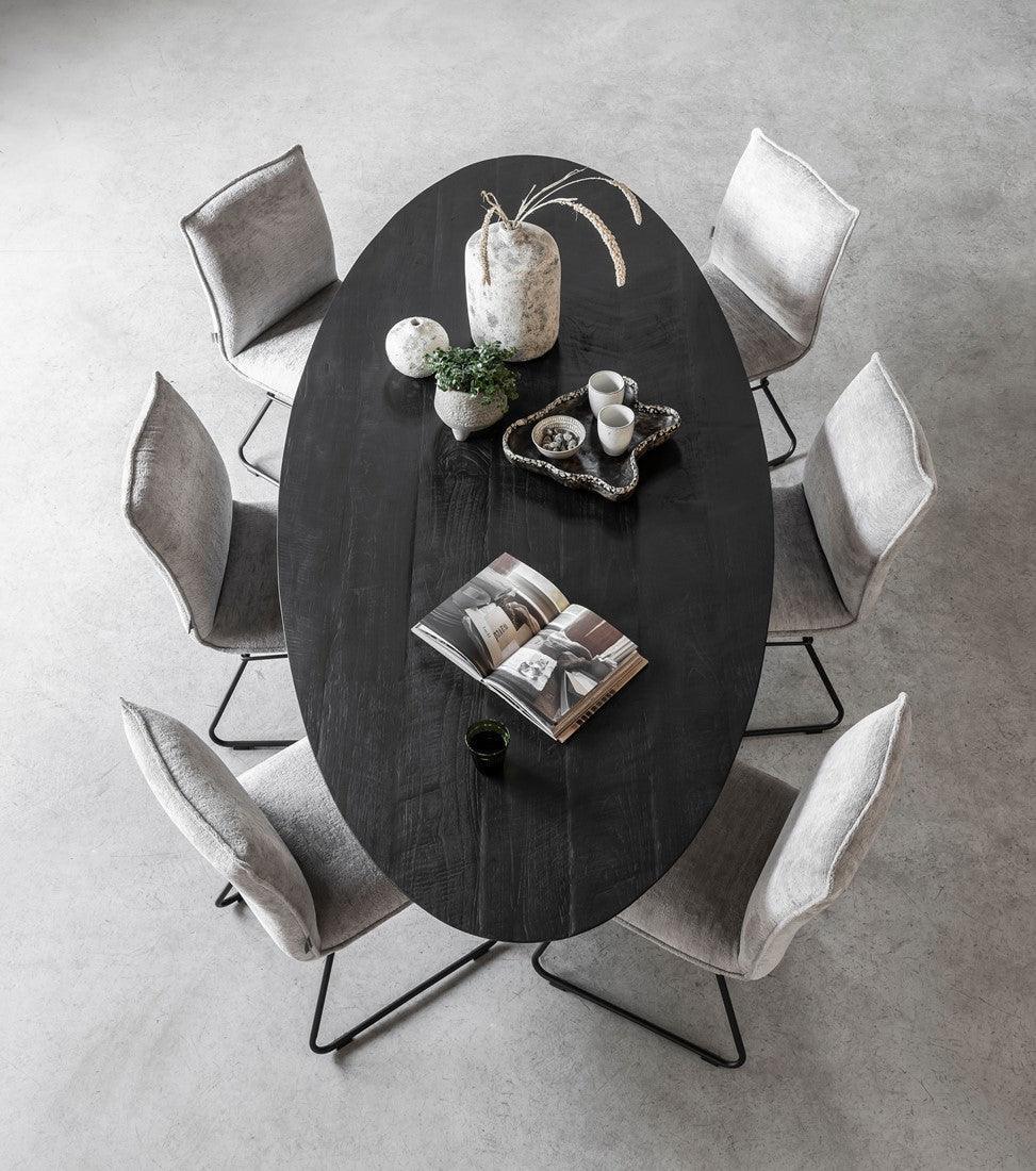 DTP Home Timeless black Eettafel Shape Ovaal 200cm , Eetkamertafel , DTP Home , livinglovely.nl