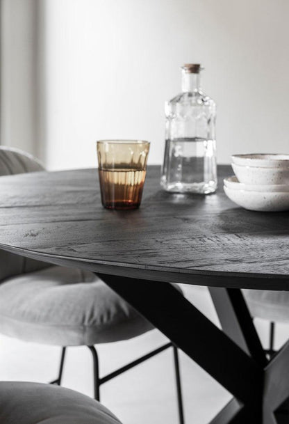 DTP Home Timeless Black Eettafel Shape Rond 130cm - Eetkamertafel - DTP Home - livinglovely.nl