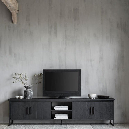 DTP Home Timeless Black TV Meubel Beam No 2 Medium 180cm , TV meubel , DTP Home , livinglovely.nl