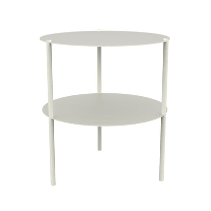 Dualux koffietafel van Steelful in wit staal, volledige productfoto op witte achtergrond