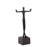 Eagen Black casted alu statue outstretched arms PTMD - Beeld - PTMD - livinglovely.nl
