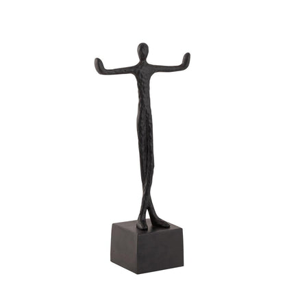Eagen Black casted alu statue outstretched arms PTMD - Beeld - PTMD - livinglovely.nl