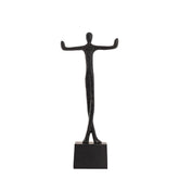Eagen Black casted alu statue outstretched arms PTMD - Beeld - PTMD - livinglovely.nl
