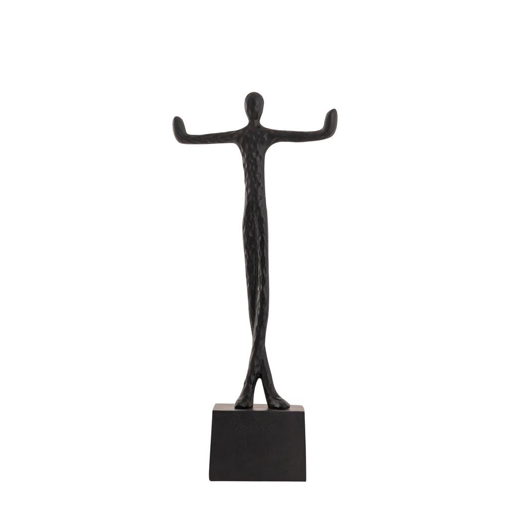 Eagen Black casted alu statue outstretched arms PTMD - Beeld - PTMD - livinglovely.nl