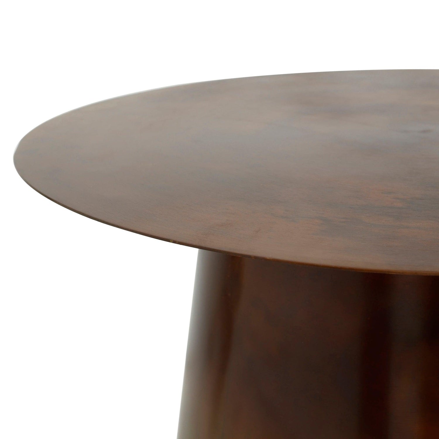 Edson Copper Iron Side Table Round Cone Food Set van 2 PTMD , Bijzettafel , PTMD , livinglovely.nl