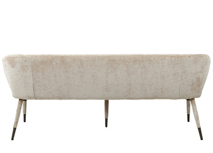 Eetkamerbank 3 Thor Beige 200x70.x87cm PTMD , Eetkamerbank , PTMD , livinglovely.nl