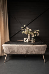 Eetkamerbank 7 Thor Mocca 200x70x87cm PTMD - Eetkamerbank - PTMD - livinglovely.nl