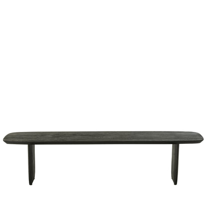 Eetkamerbank Acaciahout Zwart 190cm J-Line - Eetkamerbank - J-Line - livinglovely.nl