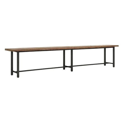 Timeless Beam eetbank 215cm naturel teakhout bovenaanzicht